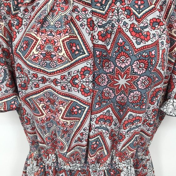 Lauren Conrad Boho Floral Cold Shoulder Dress M - Picture 3 of 8